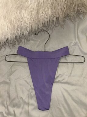 Oh Polly Purple High-Cut Thong Bikini Bottom